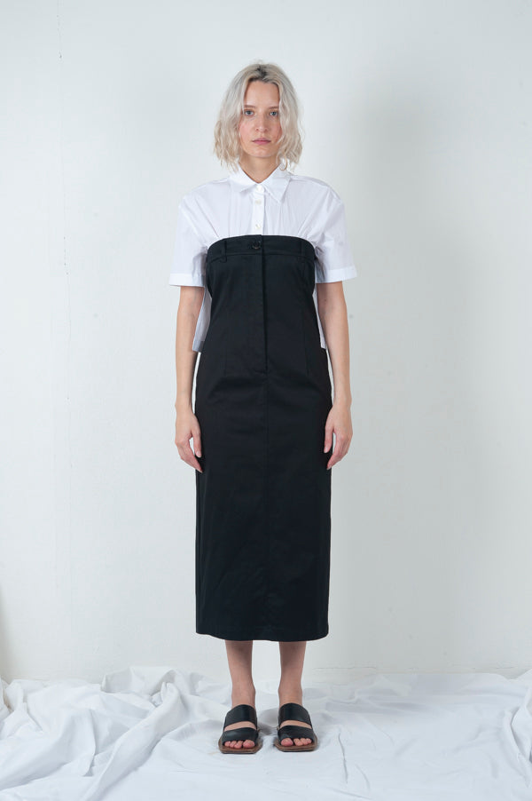 COMBINED DRESS IN COTTON DRILL WITH SHIRT