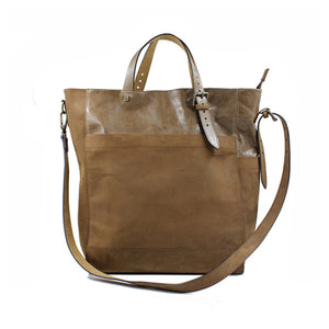 Nubuck/Goat Leather Handle Bag